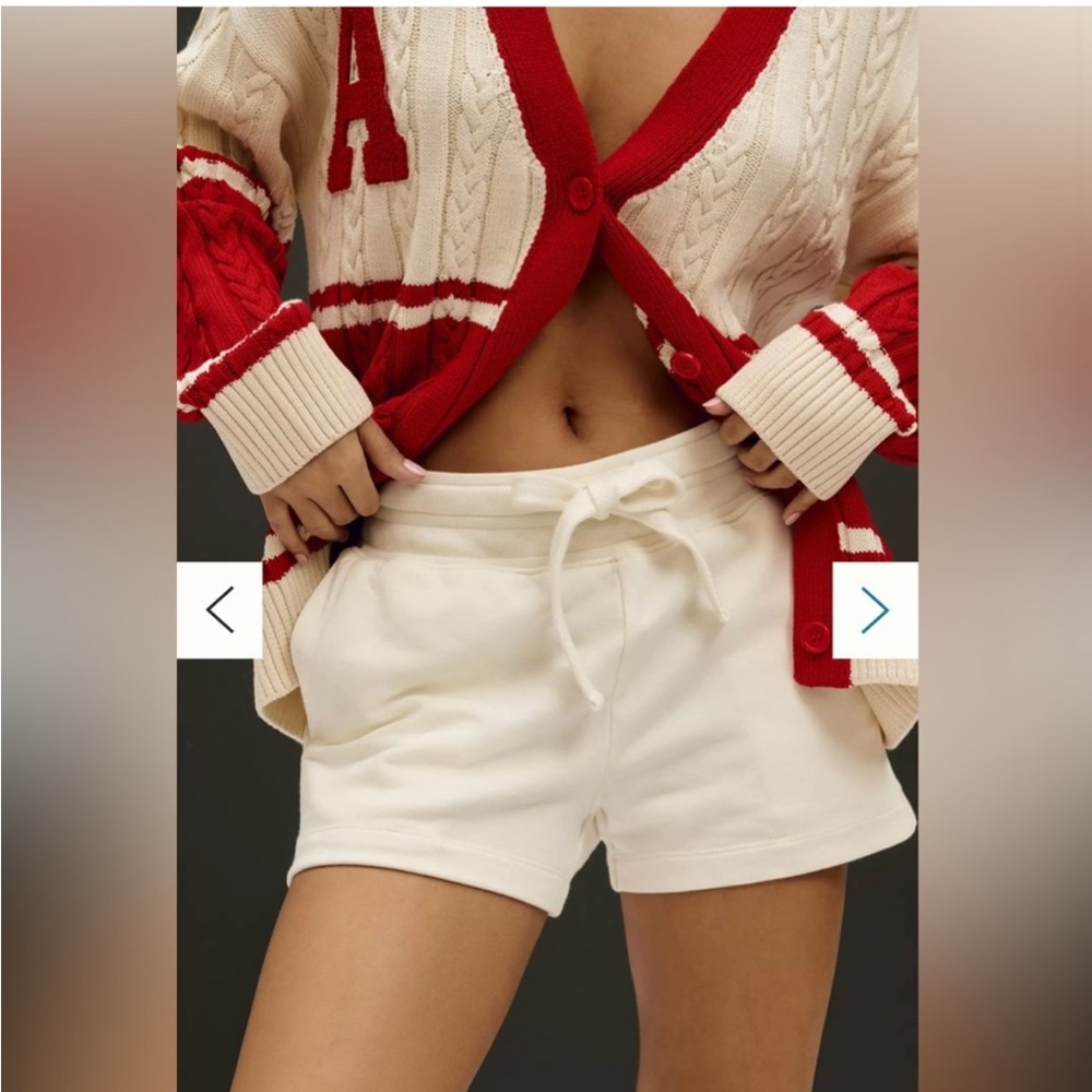 Daily Practice by Anthropologie gravel Sweat Shorts in White/cream Size Xxs